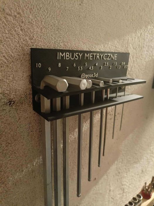 Organizer na imbusy metryczne (PLA) DRUK3D