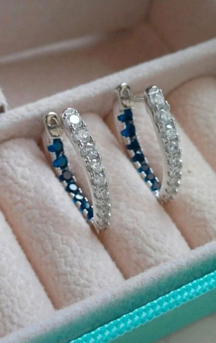 Kolczyki wiszące z cyrkoniami s.925