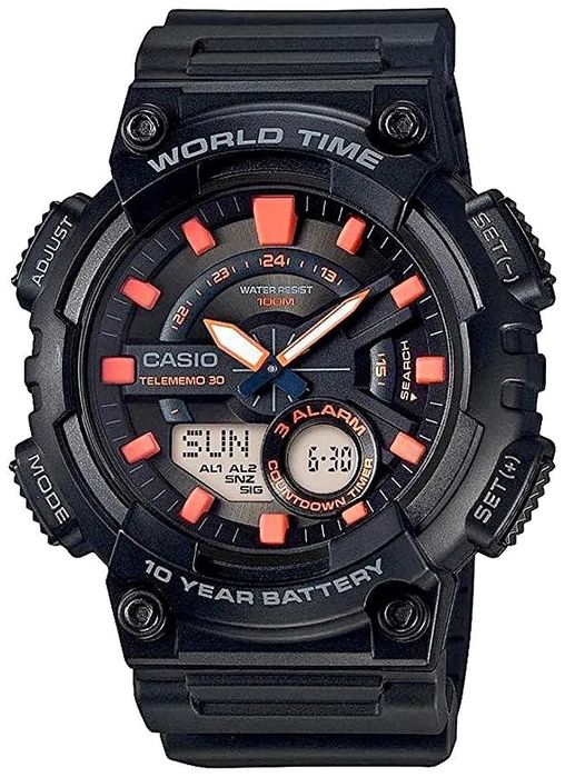 zegarek męski casio gerton aeq-110w-1a2vdf + box