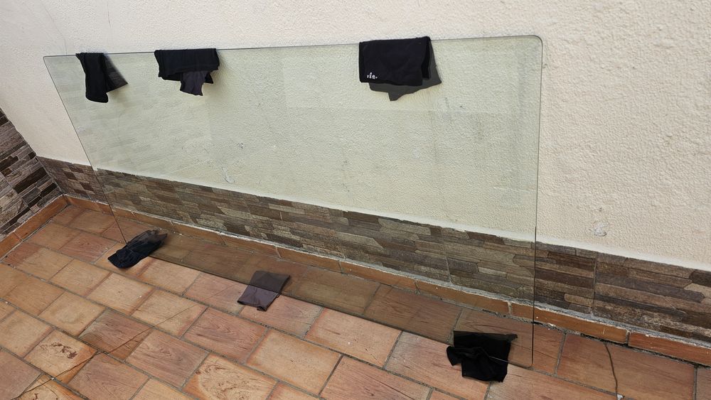 Tampo para mesa em vidro 90x180cm