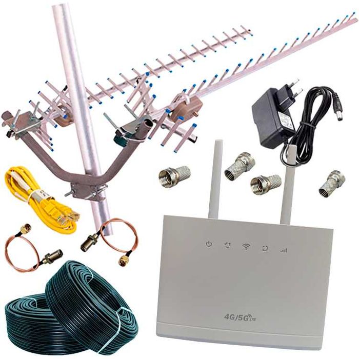 4G Интернет для полевых условий (Роутер HiLink D311 + Антенна 32 дБ)