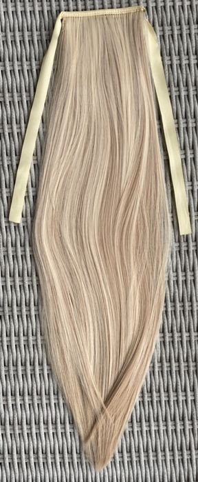 Premium Ultra Włosy doczepiane, blond, pasemka, refle, kucyk, 565.
