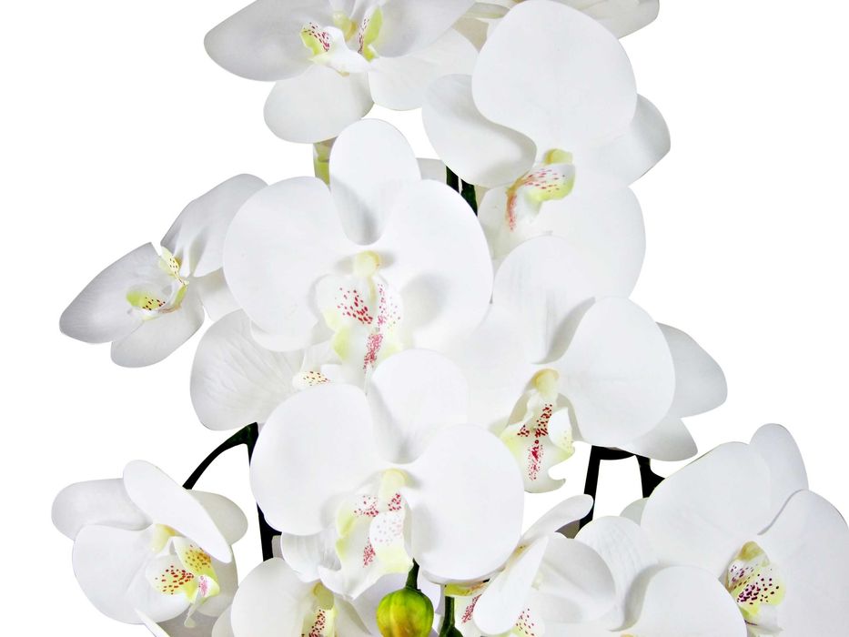 Storczyk Sztuczny Biały Elegancki Prezent Gumowy Magnolit