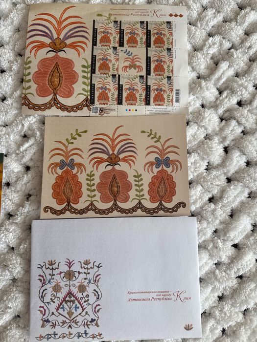 Поштовий набір «русскій воєнний флот - до дна!» Кримсько-татар вишивка