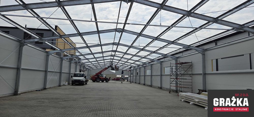 Budynek z płyty warstwowe, hala, warsztat 12x30x6m