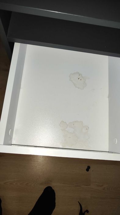 Biurko grafitowe z szafką i szufladą