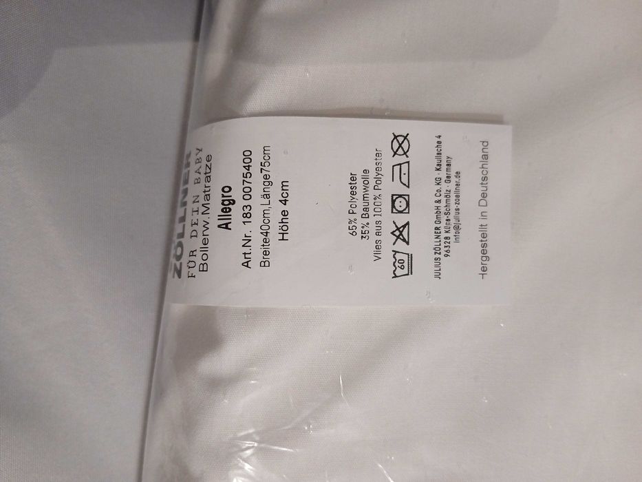 Materac do gomdoli 75x40x4cm Julius Zöllner