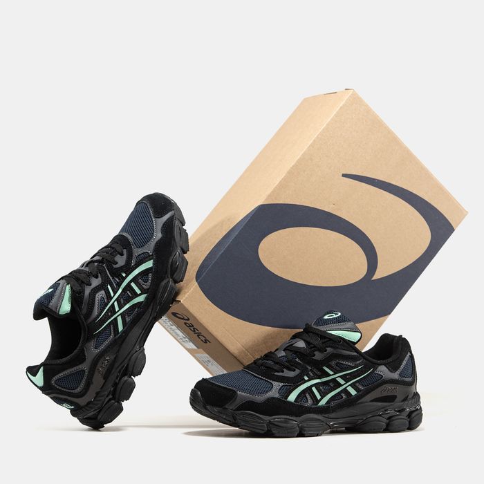 Кросівки Кроссовки Asics Gel-NYC Black Mint Чёрный Мятный Чорний Мята Кросовки повсякденні