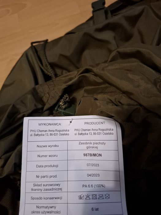 Zasobnik piechoty górskiej kompletny z małym plecakiem