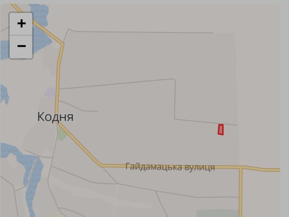 Земельна ділянка с.Кодня