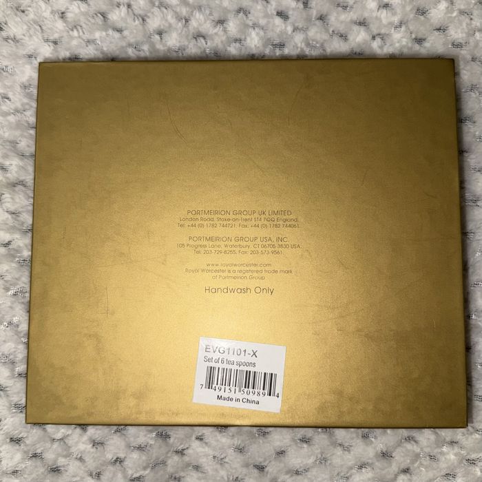 Sztućce Royal Worcester: 6 łyżeczek, 6 widelczyków i łopatka do ciast