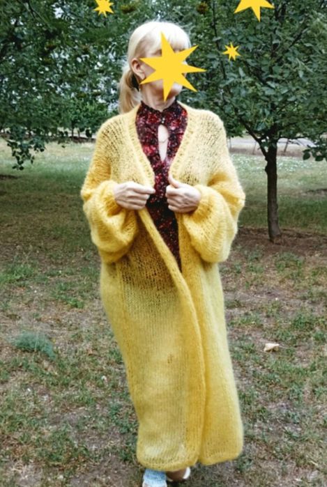 Кардиган , свитерок - паутинка из мохера