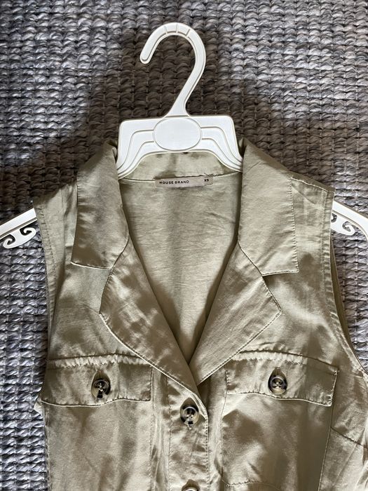 Bawełniana sukienka szmizjerka z paskiem