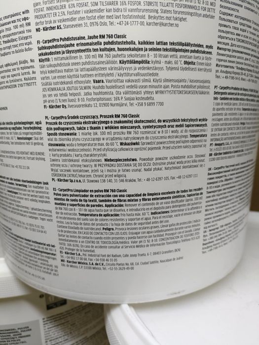 200g proszek Karcher RM 760 do prania dywanów, tapicerek
