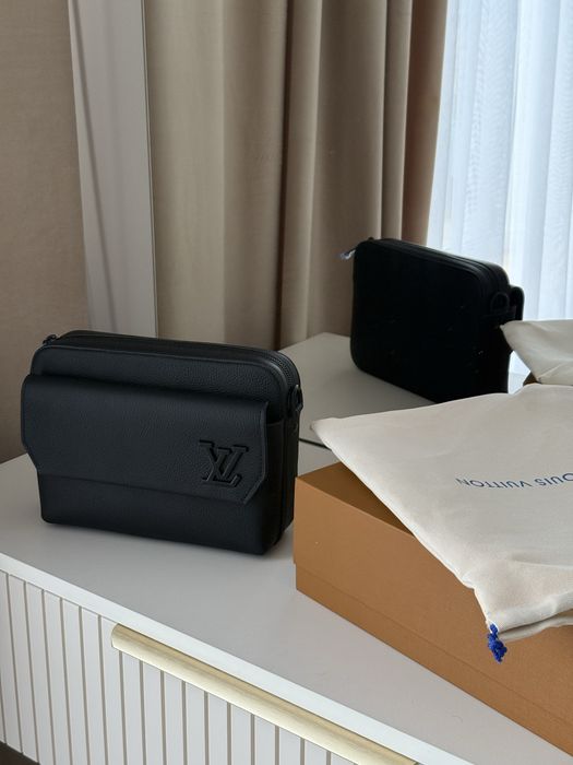 Чоловіча сумка Louis Vuitton Луї Віттон з натуральної шкіри через плече