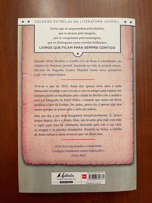 "Quando Hitler Roubou o Coelho Cor-de-Rosa", de Judith Kerr