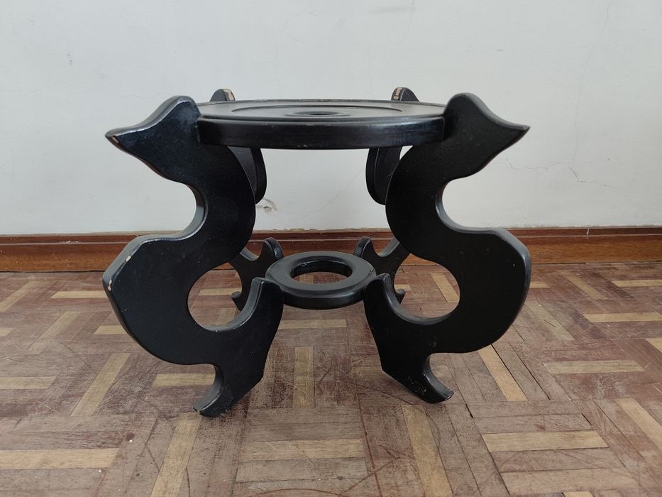 Jarrão decorativo pintado à mão com suporte