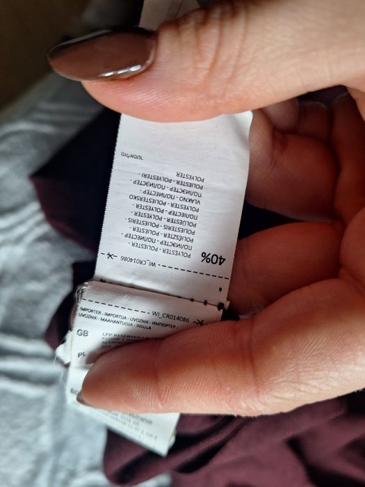 Bordowa koszulka Cropp rozmiar L