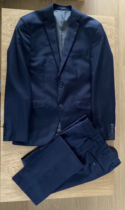 Garnitur męski Slim Fit Angelo Litrico C&A rozm. 44 Komplet Jak Nowy!