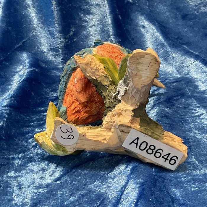 Ave guarda rio pintura manual 11cm