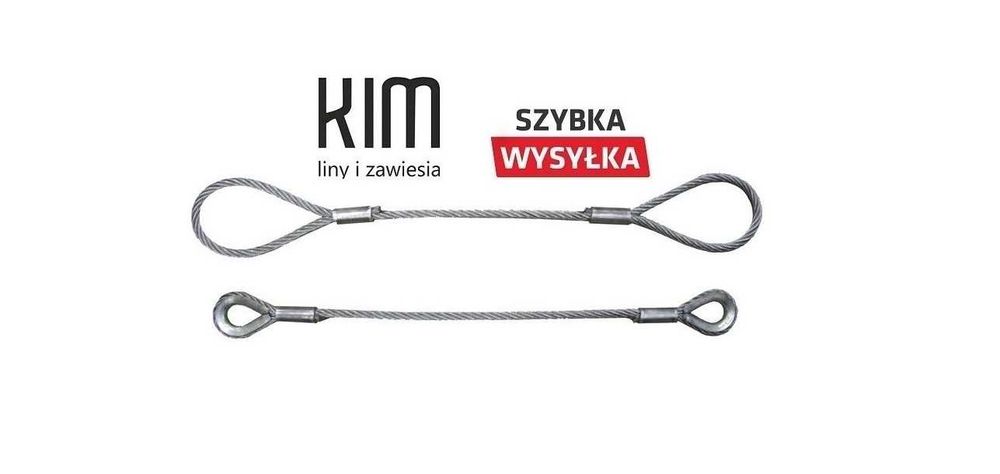 Zawiesie zawiesia linowe lina linka holownicza stalowa zakuta WYSYŁKA