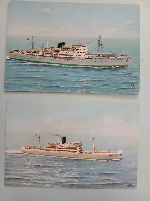 Postais navios da Companhia Nacional de Navegação
