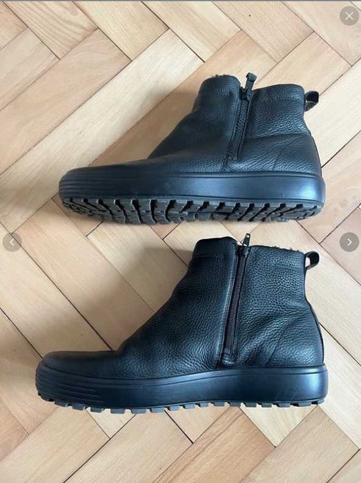 Buty Ecco Soft 7 Tred skórzane trzewiki półbuty jesienne zimowe