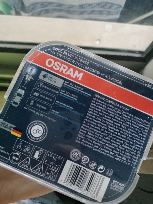 Osram cool blue lâmpada carro