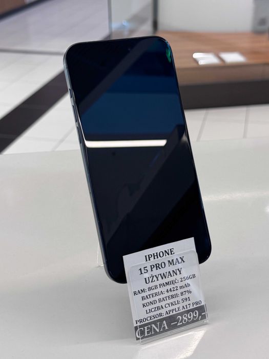 iPhone 15 Pro Max 256GB Bat 87% Topcase Vivo *Raty 0%