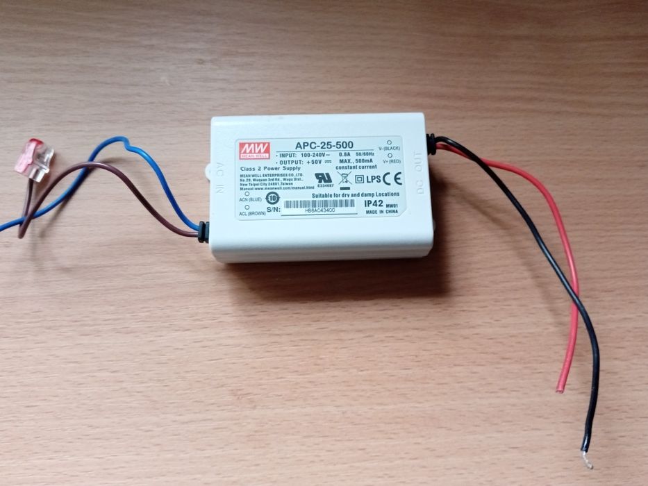 Zasilacz 15-50V 500mA APC-25-500 Mean Well