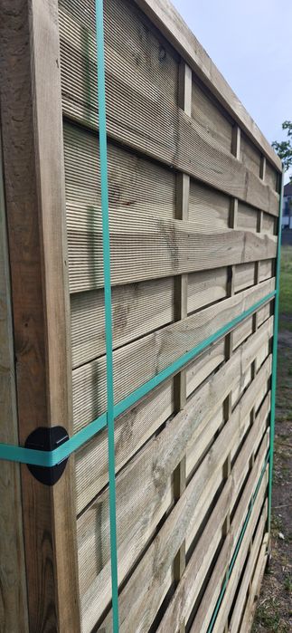 Płot lamelowy panele przęsła 1800x1800 mm 180x180 cm