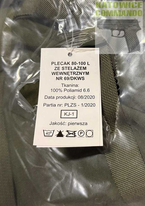 Plecak Wojsk Specjalnych 60L ze stelażem wewnętrznym 69/DKWS