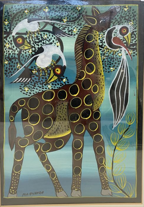 Tingatinga żyrafa z Tamzanii