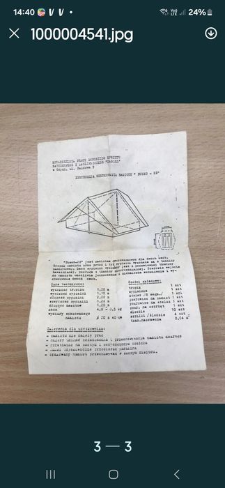 Namiot dwuosobowy  z tropikiem