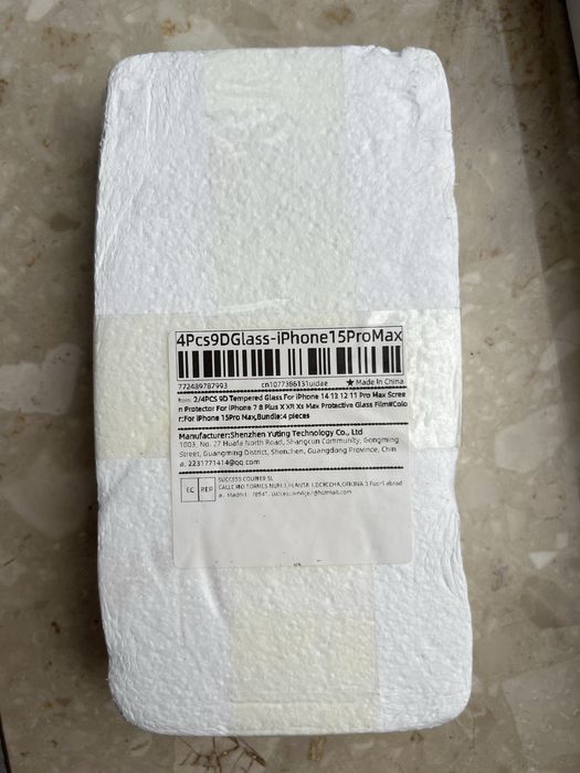 Szkło hartowane 9D do iPhone 15 Pro Max – zestaw 4 sztuk, nowe