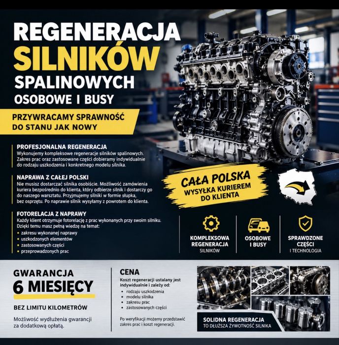 Naprawa i Regeneracja  Silników  OSOBOWE | BUSY | CAŁA POLSKA
