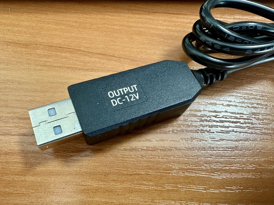 Кабель для роутера USB-DC (5V to 12V DC 5.5х2.1)