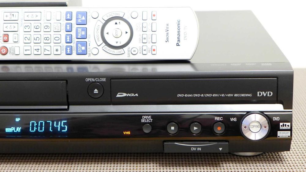 Nagrywarka VHS/DVD, Panasonic DMR-ES35, sprawna 100%, copy VHS
