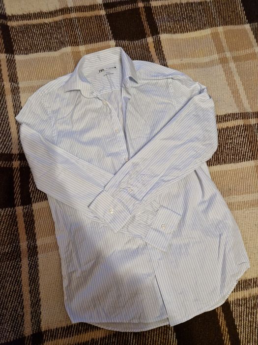 Чоловіча сорочка Zara, slim fit розмір S, 100% бавовна