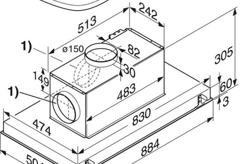 Motor para exaustor marca Miele - MODELO DA2808