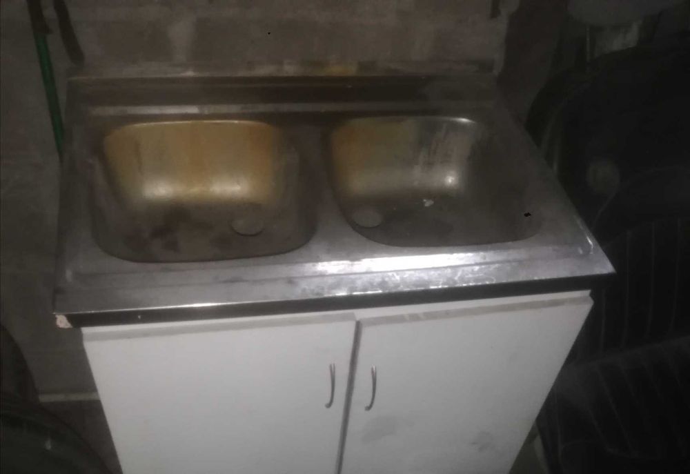 Zlew Kran Zlewozmywak Umywalka Kuchnia Wysyłka Nierdzewna Dwukomorowa