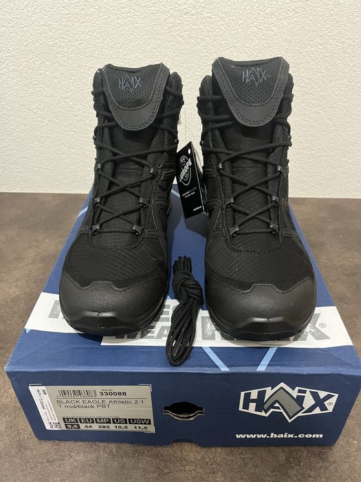 Botas Haix Boack Eagle Athletic 2.1 T Mid Black PBT - Nova c/ etiqueta