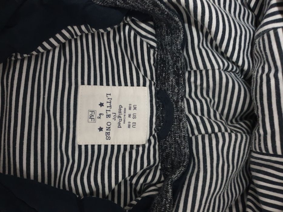 Kurteczka/parka granatowa 6-9 miesięcy wiosennaf&f