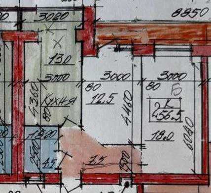 Здана, готова до ремонту 2 к квартира на 1 поверсі
