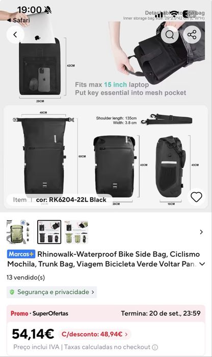 Mochila RhinoWalk Rk6204