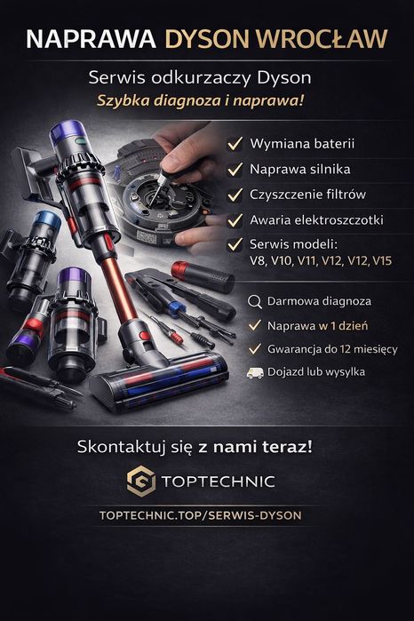 Naprawa Dyson Wrocław | Serwis odkurzaczy Dyson | Szybka diagnoza i na