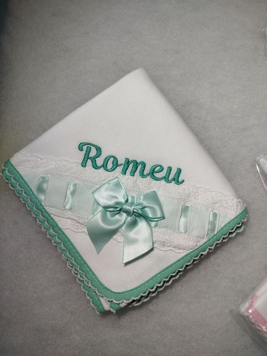 Fralda 100% algodão com bordado personalizado