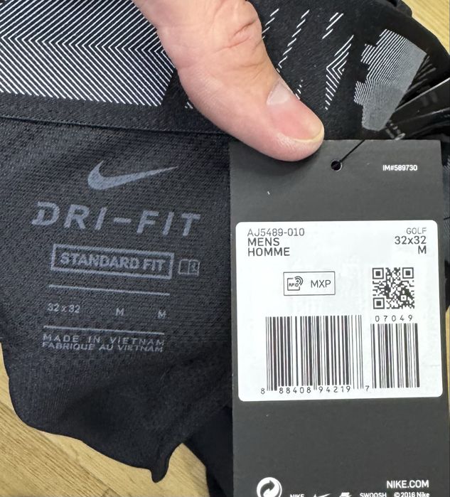 Nike dri-fit standard fit штаны брюки W32 L32 M размер классические черные