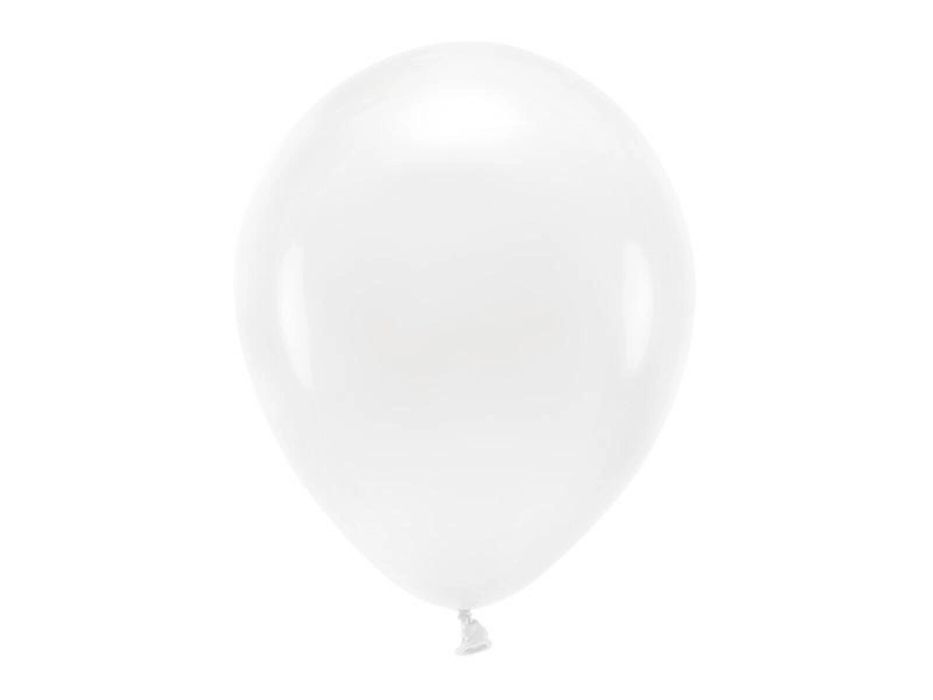 Balony Eco białe 30cm 100szt PartyDeco oprawa: folia