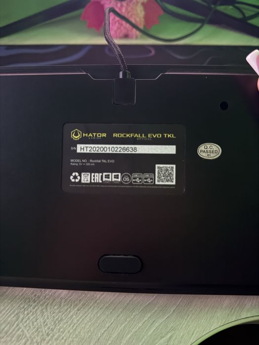 Клавиатура(механика) Hator rockfall evo tkl(optical)